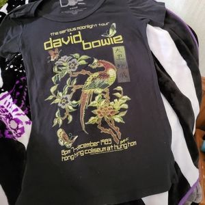 Vintage David Bowie the Serious Moonlight tour scoop tee...Women's (XS)